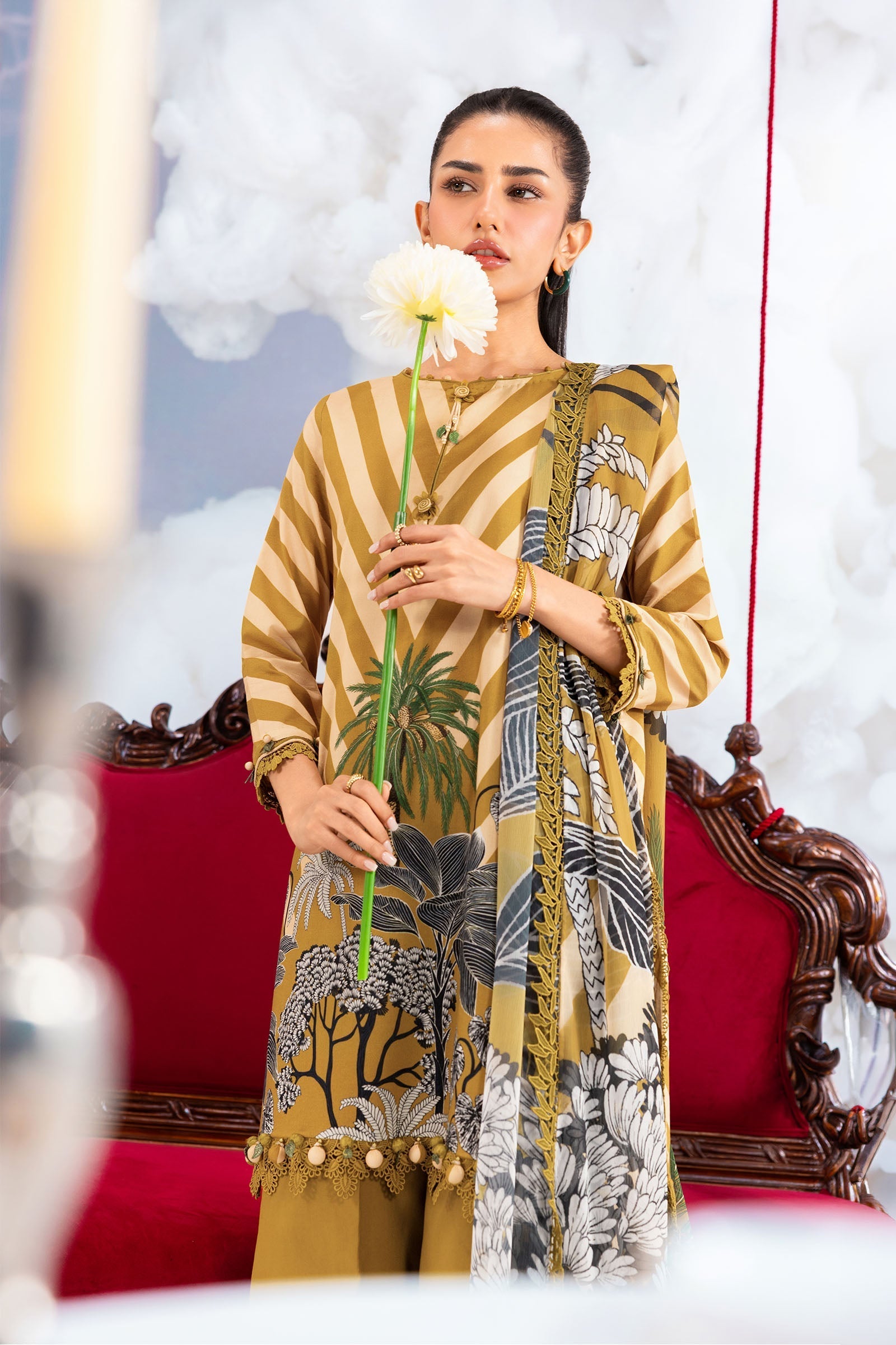 MARIA.B | M.BASICS Dreamscape Lawn Unstitched - 8A - Aarzu
