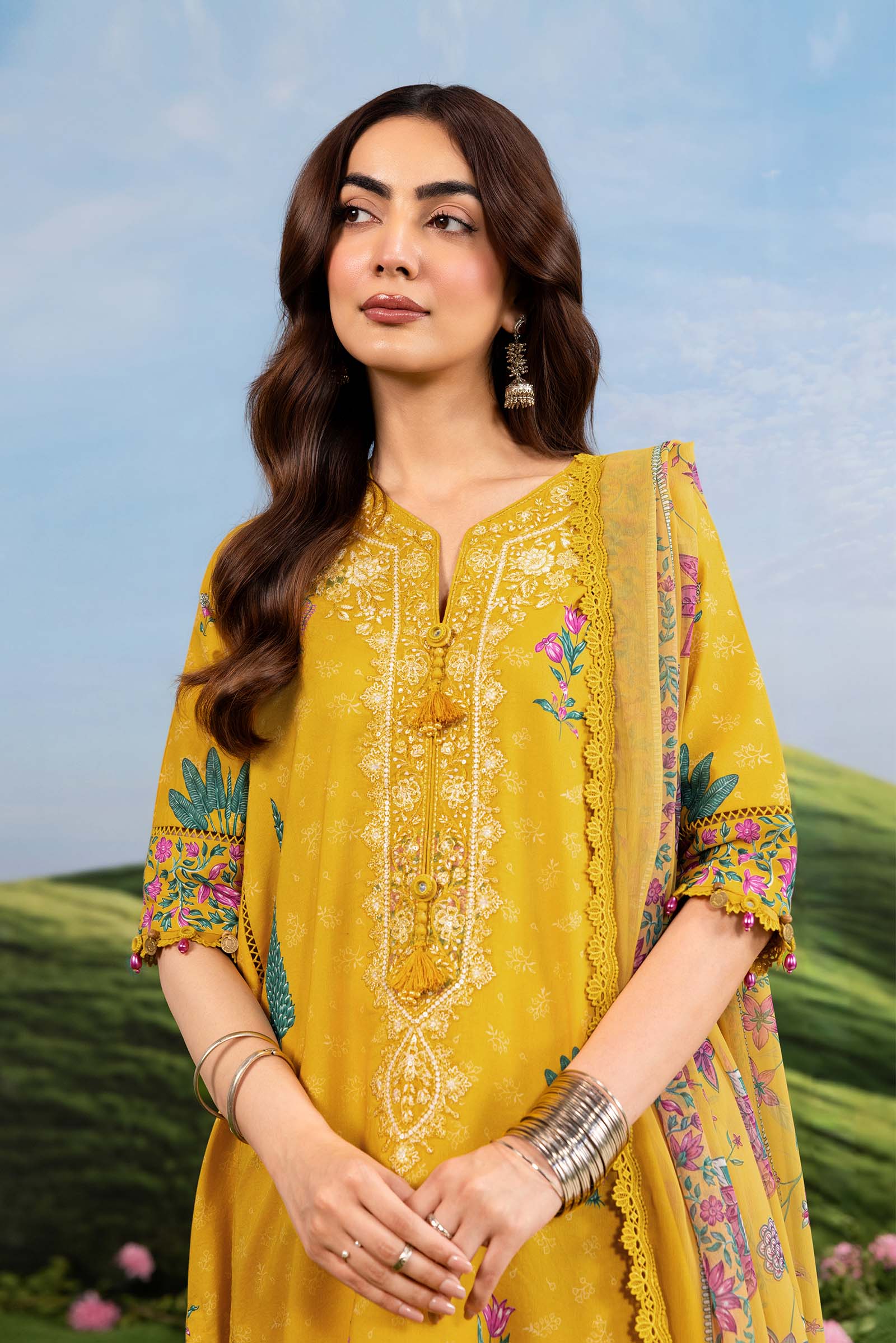 MARIA.B | M.BASICS Dreamscape Lawn Unstitched - 3A - Aarzu
