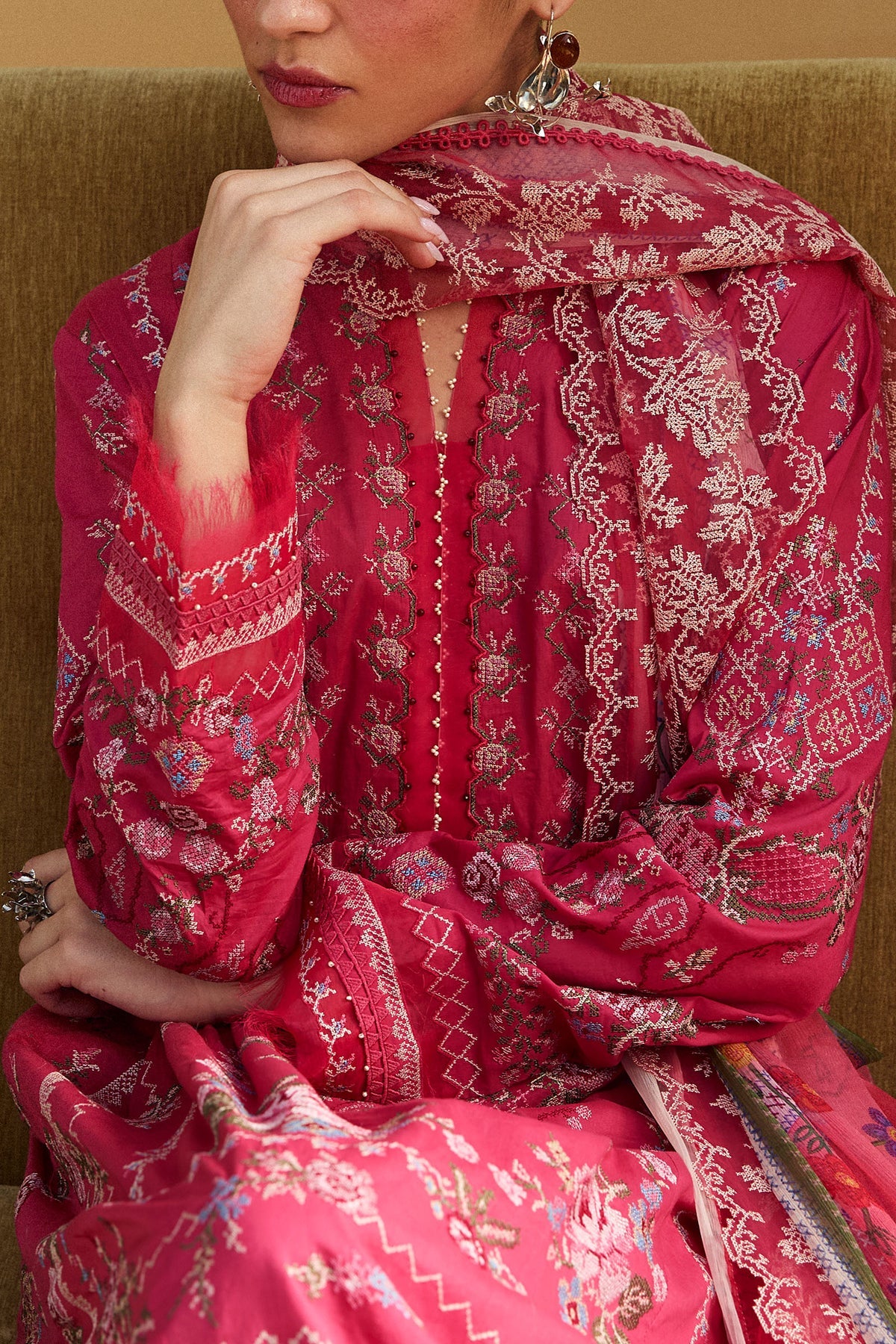 ZARA SHAHJAHAN | Satori Luxury Lawn 2025 - Hikari-7A Unstitched - Aarzu