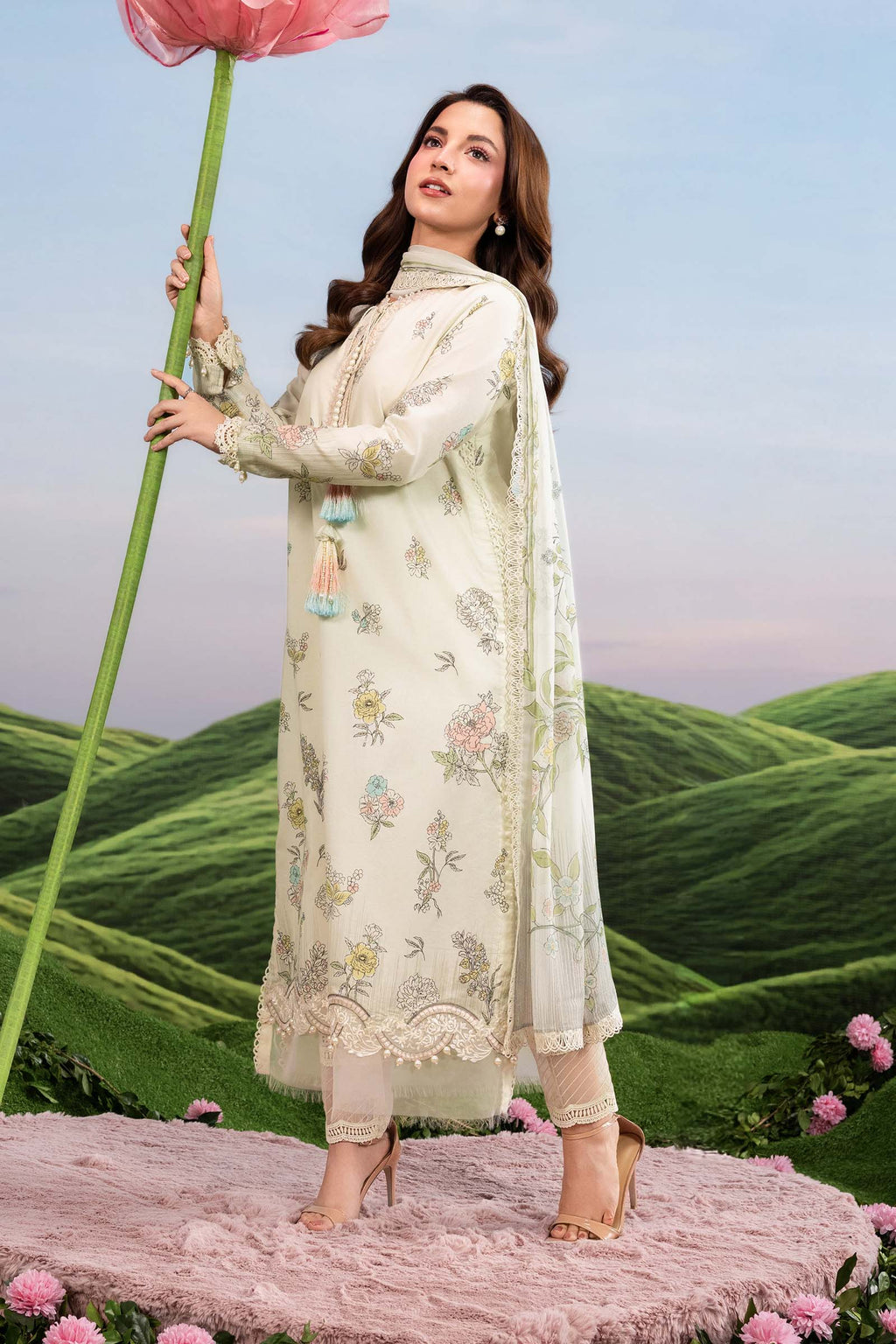 MARIA.B | M.BASICS Dreamscape Lawn Unstitched - 2A - Aarzu