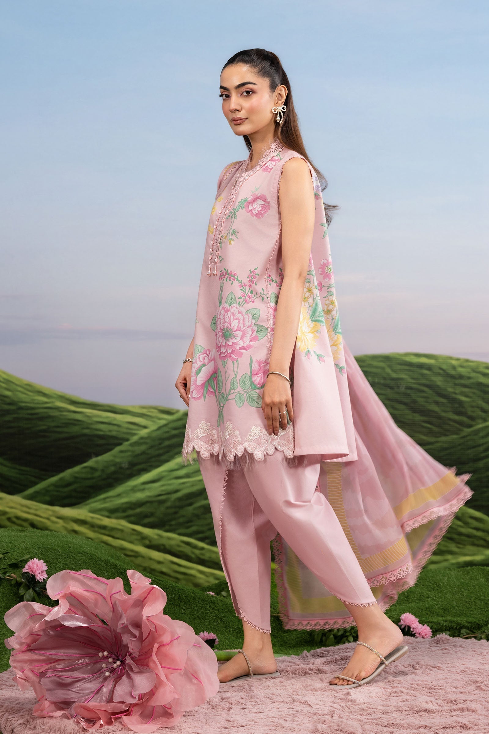 MARIA.B | M.BASICS Dreamscape Lawn Unstitched - 4A - Aarzu