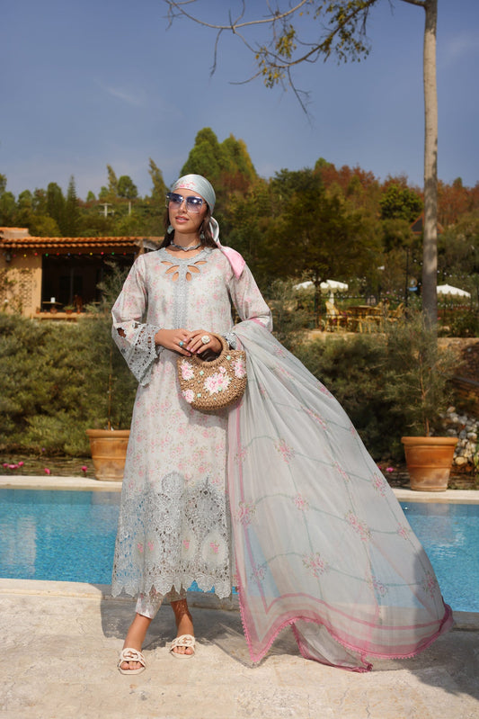 NOOR by Sadia Asad : Luxe Chikankaari 2025-D7-B Unstitched Lawn