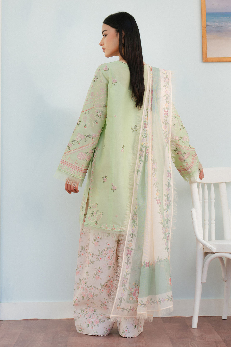 ZARA SHAHJAHAN : COCO Lawn 2025 - Serene-2A