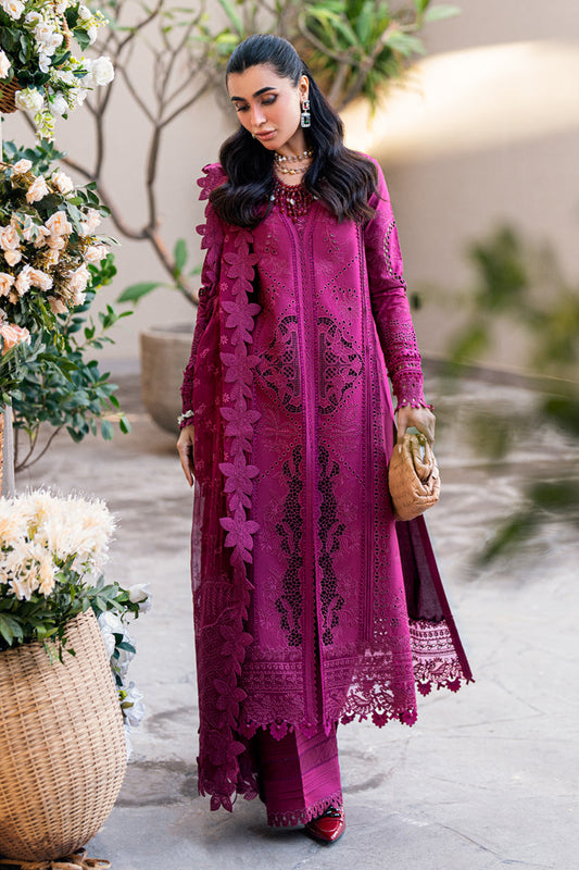 QALAMKAR | Luxury Lawn 2025 | Violet FK-11 Unstitched