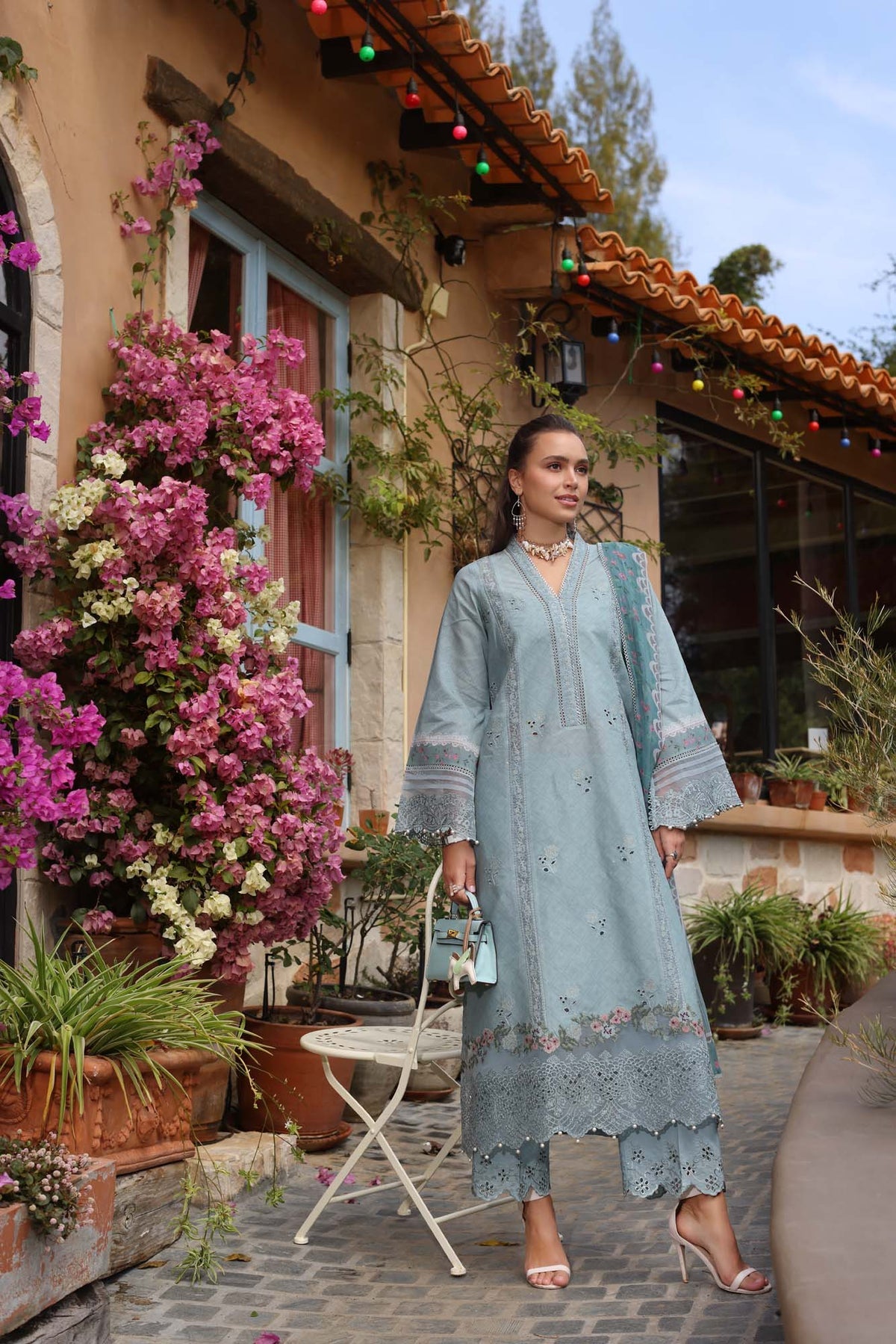 NOOR by Sadia Asad : Luxe Chikankaari 2025-D5-B Unstitched Lawn