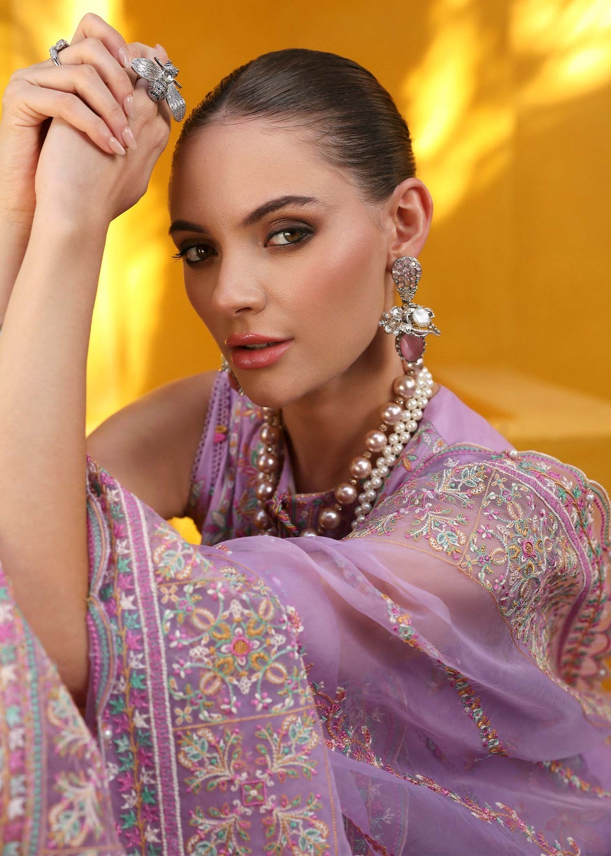 KANWAL MALIK : Elysia Luxury Lawn 2025 Unstitched - Celia