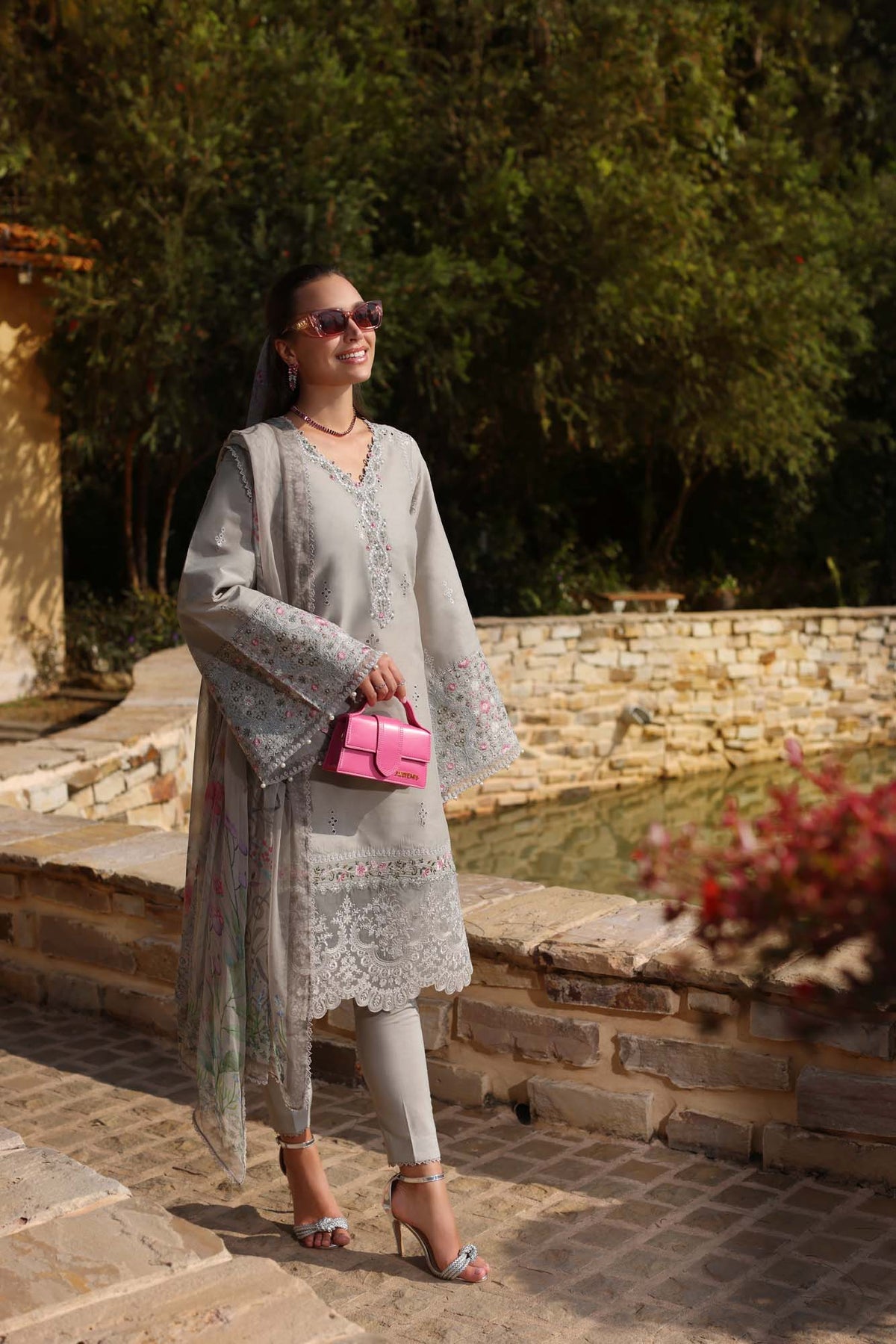 NOOR by Sadia Asad : Luxe Chikankaari 2025-D1-B Unstitched Lawn