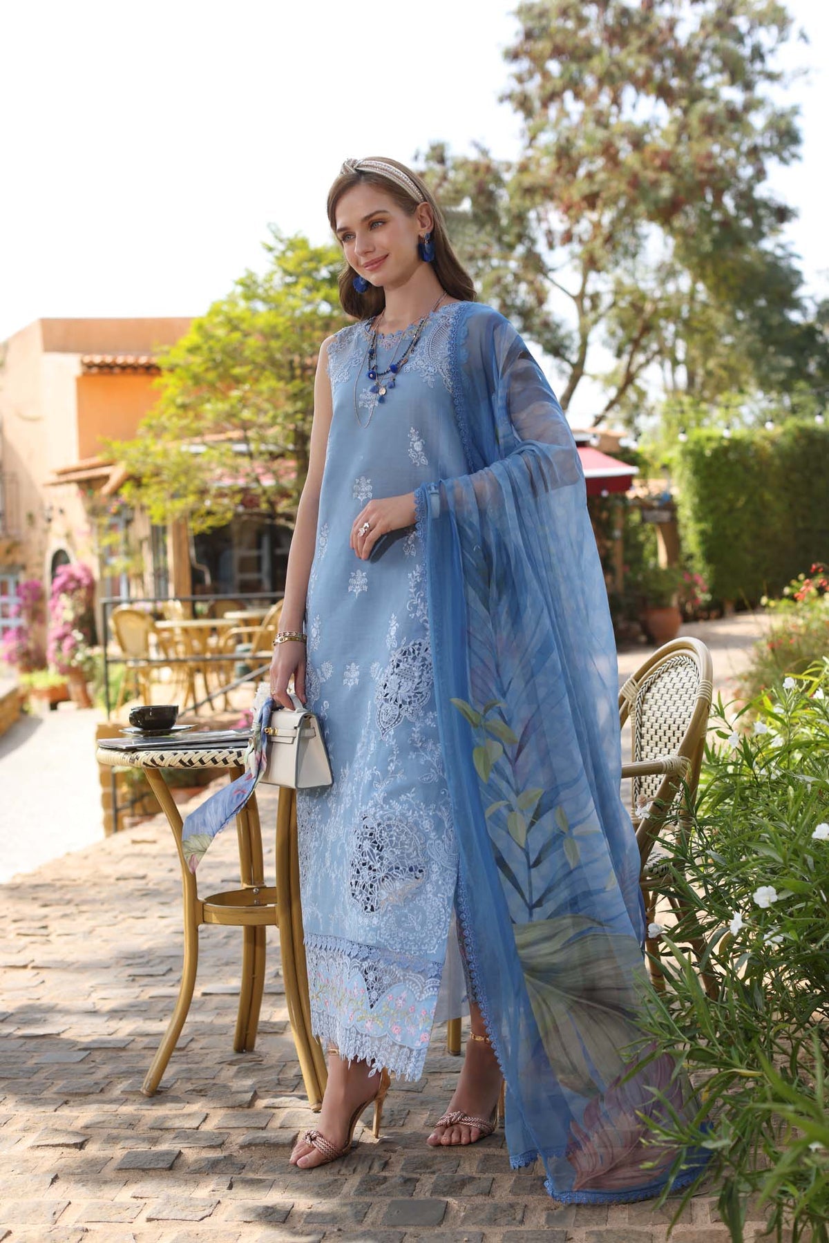 NOOR by Sadia Asad : Luxe Chikankaari 2025-D4-B  Unstitched Lawn