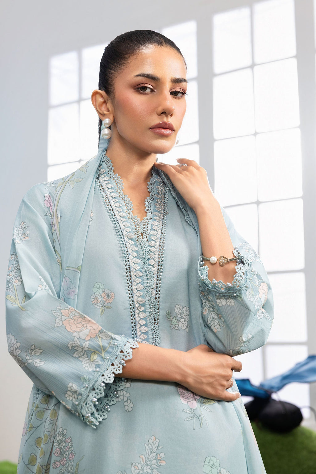MARIA.B | M.BASICS Dreamscape Lawn Unstitched - 2B - Aarzu