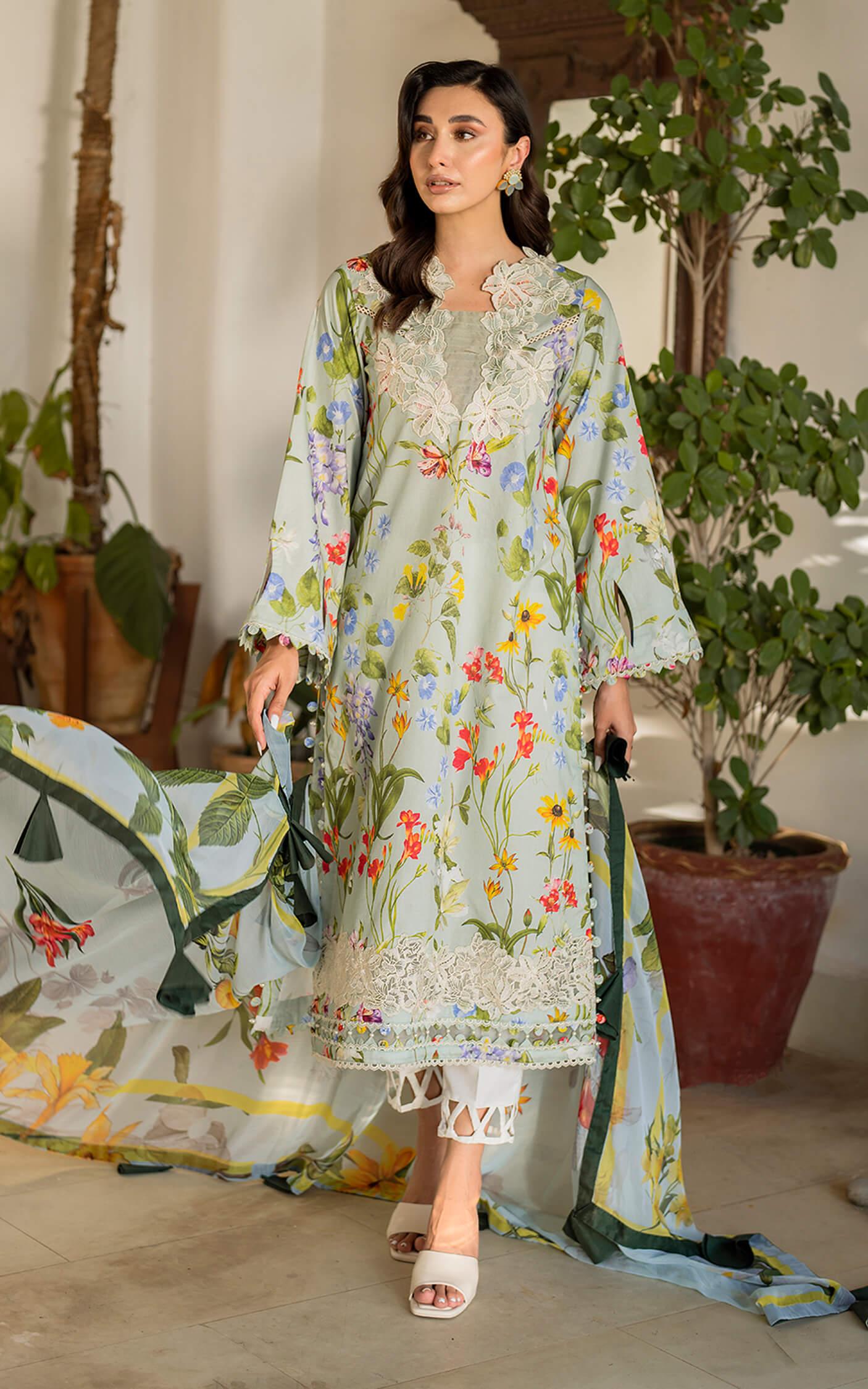 Asifa & Nabeel | Meraki Summer'24 Lawn | Suroor MK-04