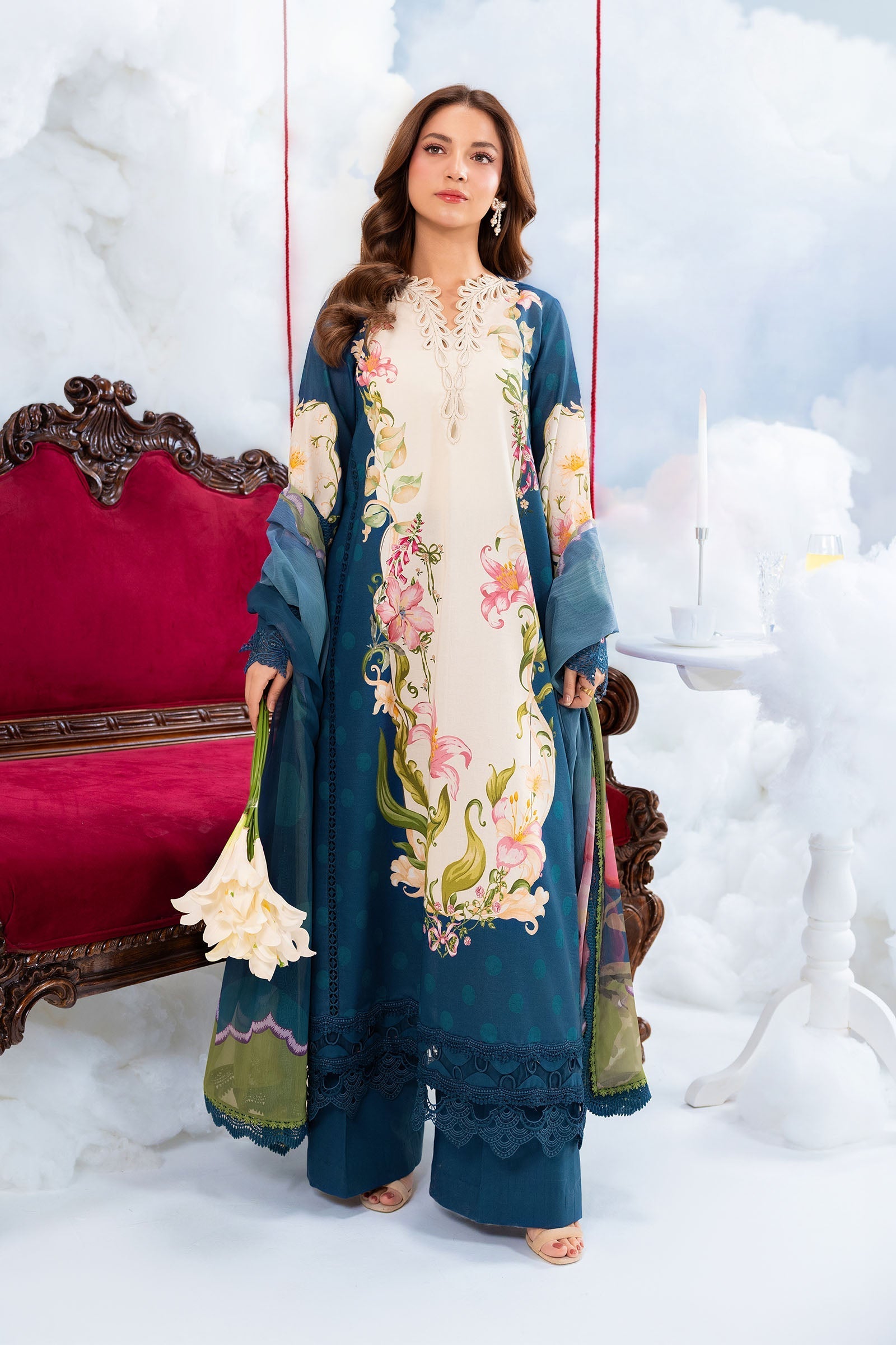 MARIA.B | M.BASICS Dreamscape Lawn Unstitched - 5B - Aarzu