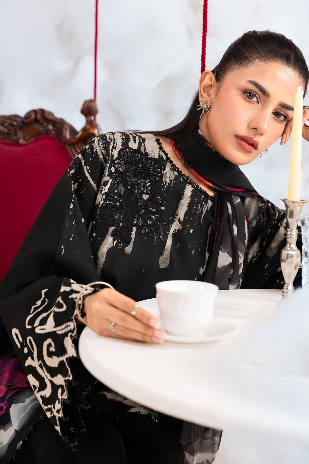 MARIA.B | M.BASICS Dreamscape Lawn Unstitched - 6A - Aarzu