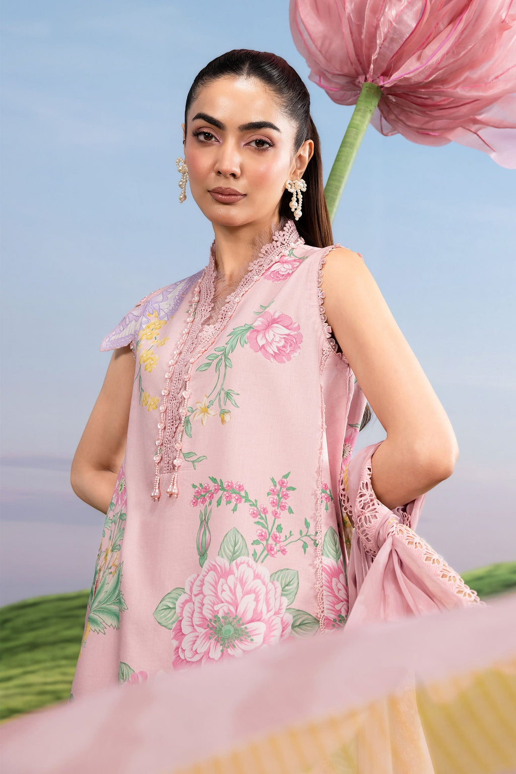 MARIA.B | M.BASICS Dreamscape Lawn Unstitched - 4A - Aarzu