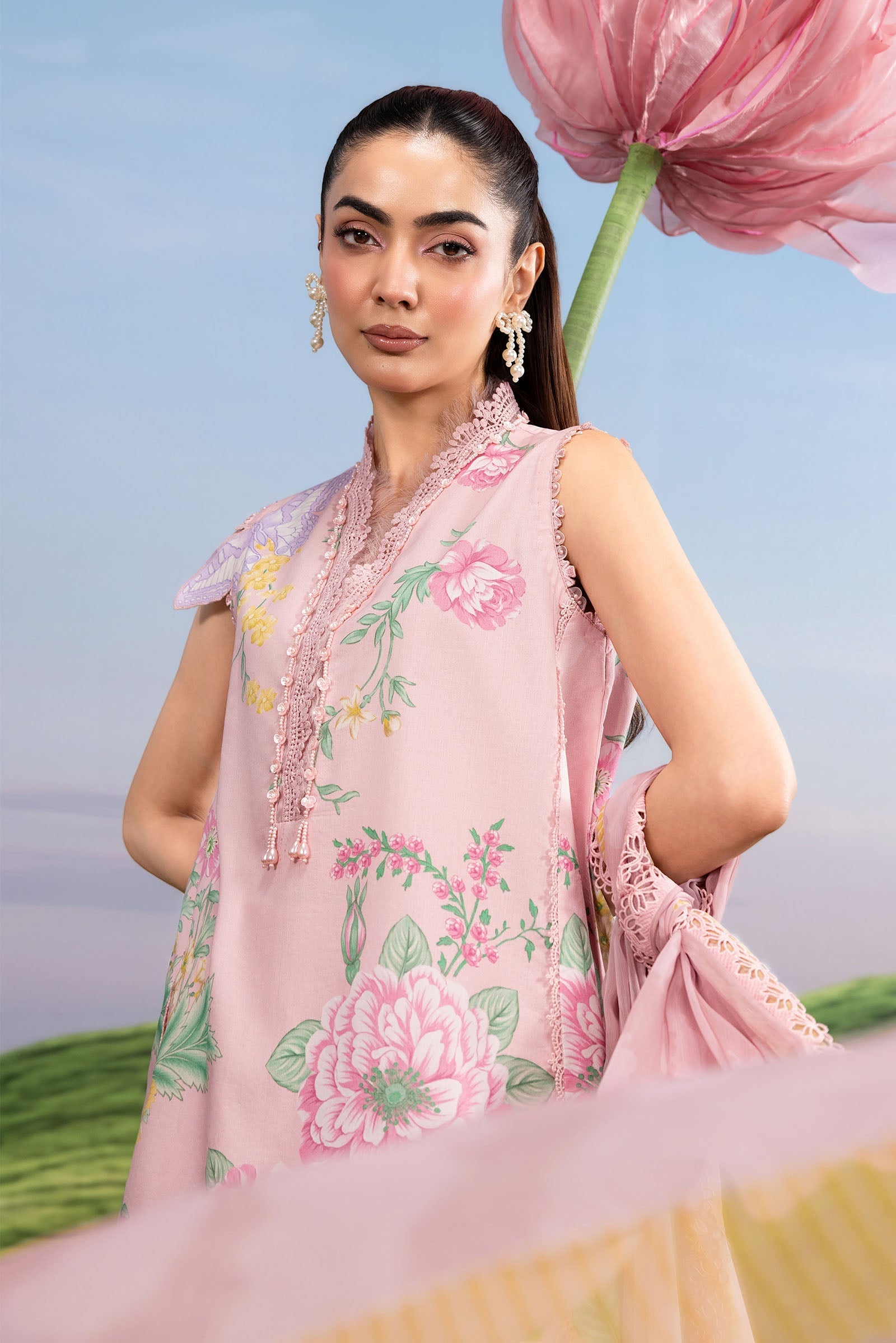 MARIA.B | M.BASICS Dreamscape Lawn Unstitched - 4A - Aarzu