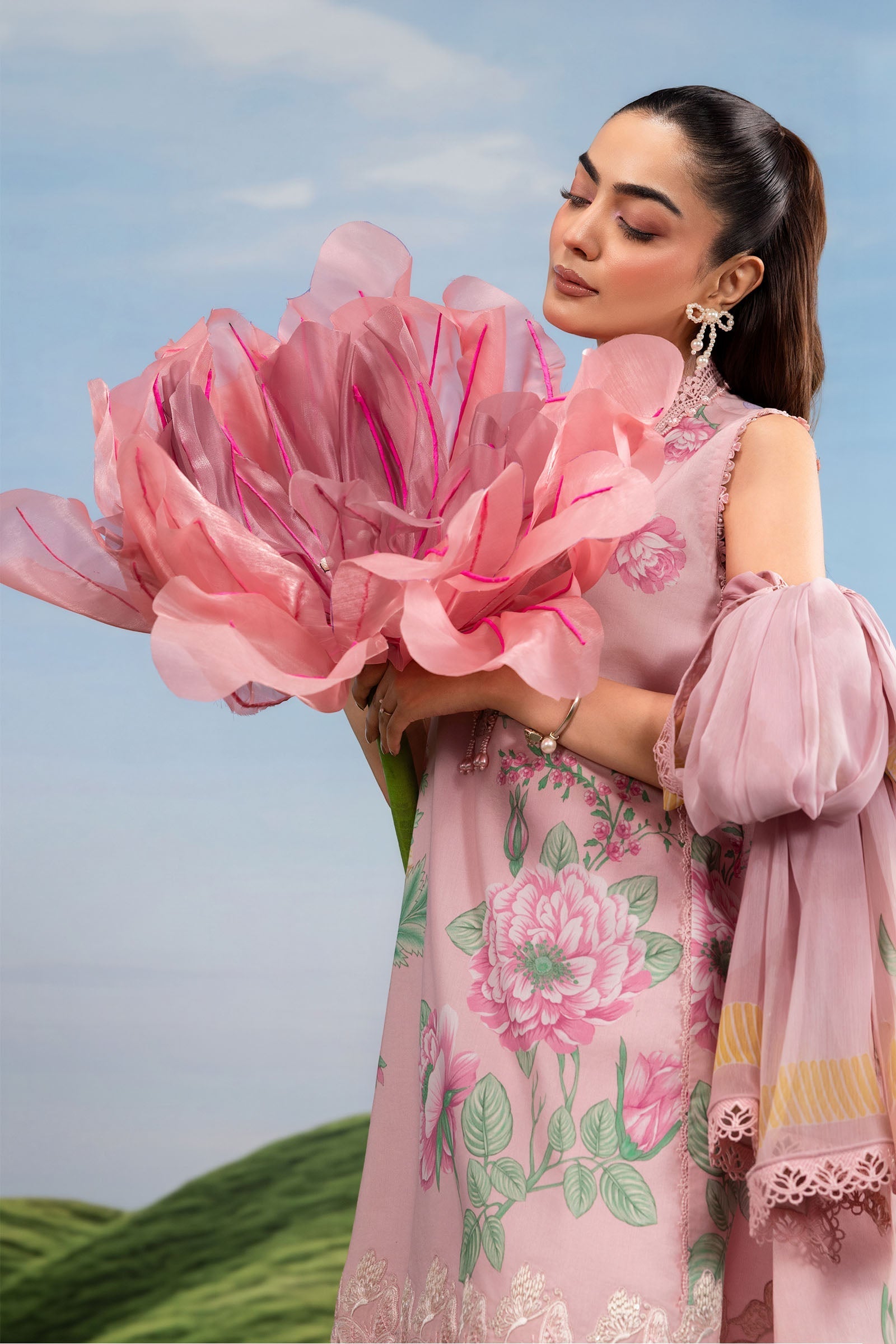 MARIA.B | M.BASICS Dreamscape Lawn Unstitched - 4A - Aarzu