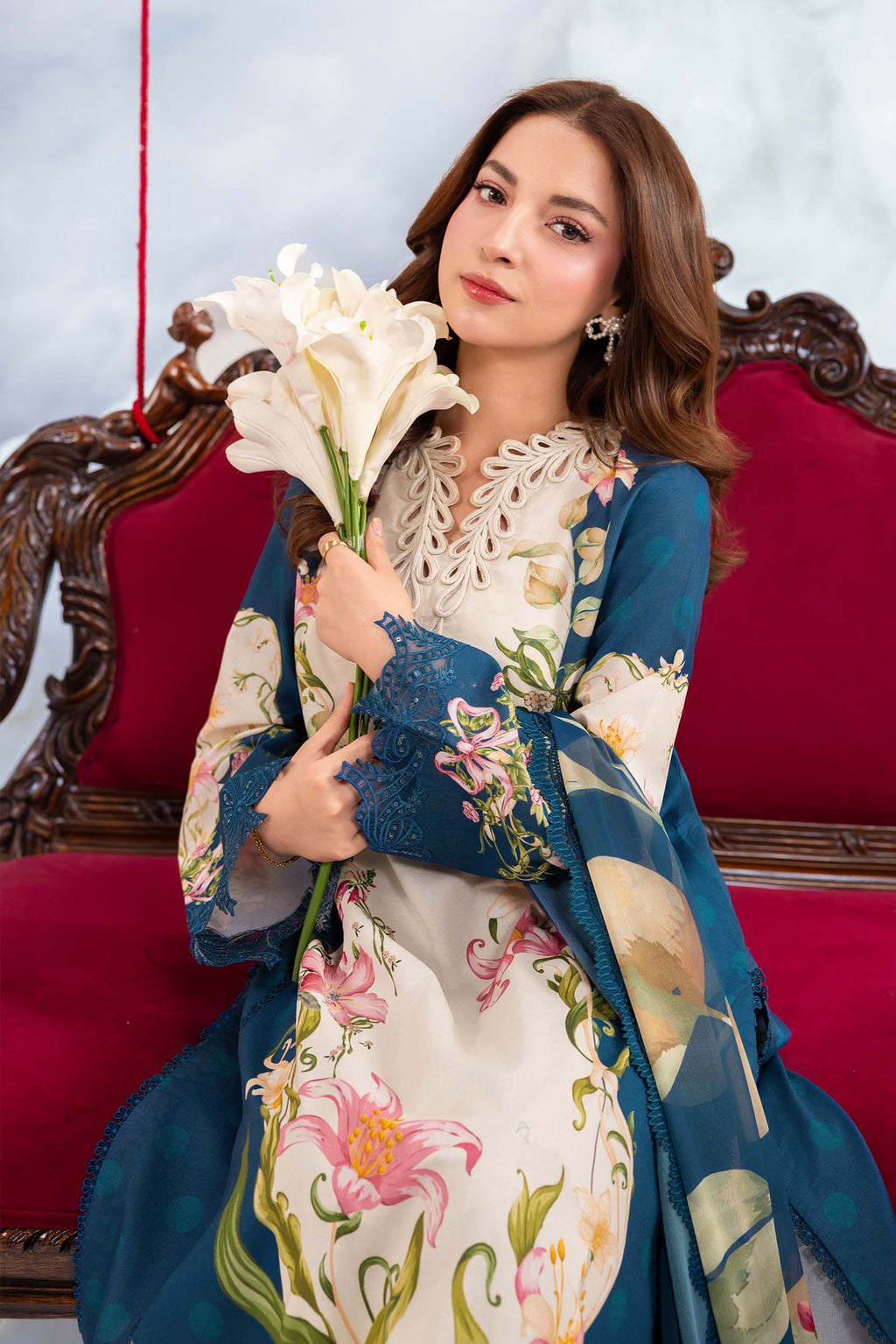 MARIA.B | M.BASICS Dreamscape Lawn Unstitched - 5B - Aarzu