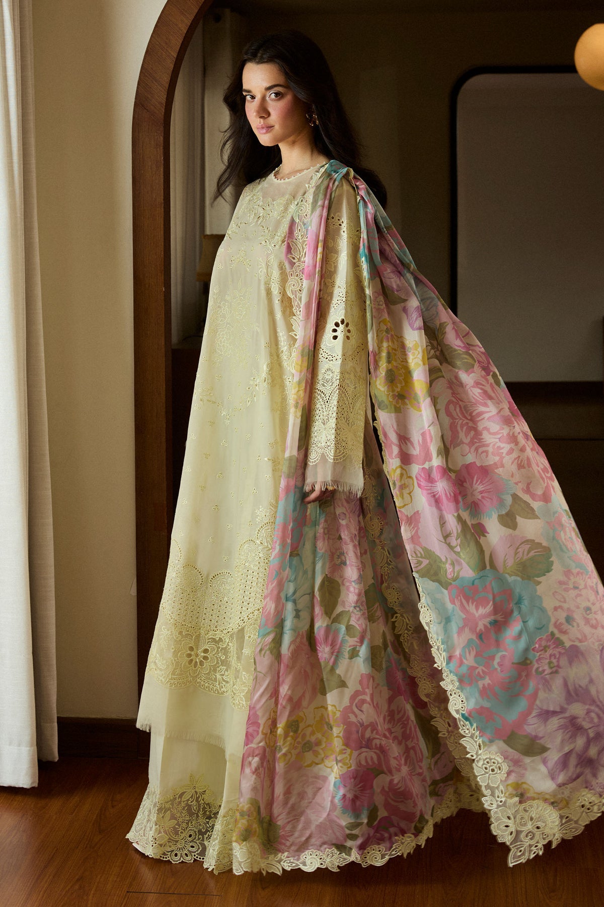 ZARA SHAHJAHAN | Satori Luxury Lawn 2025 - Kaori-1B Unstitched