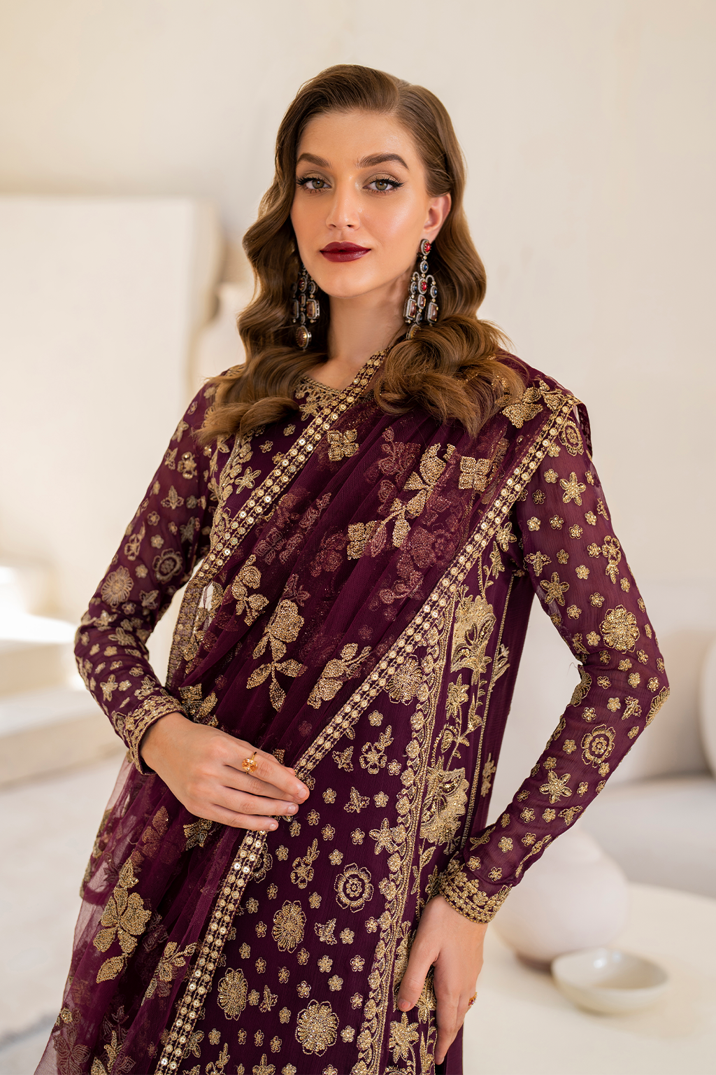 IZNIK | Chinon Chiffon '24 | CC-42 Embroidered Chiffon Unstitched