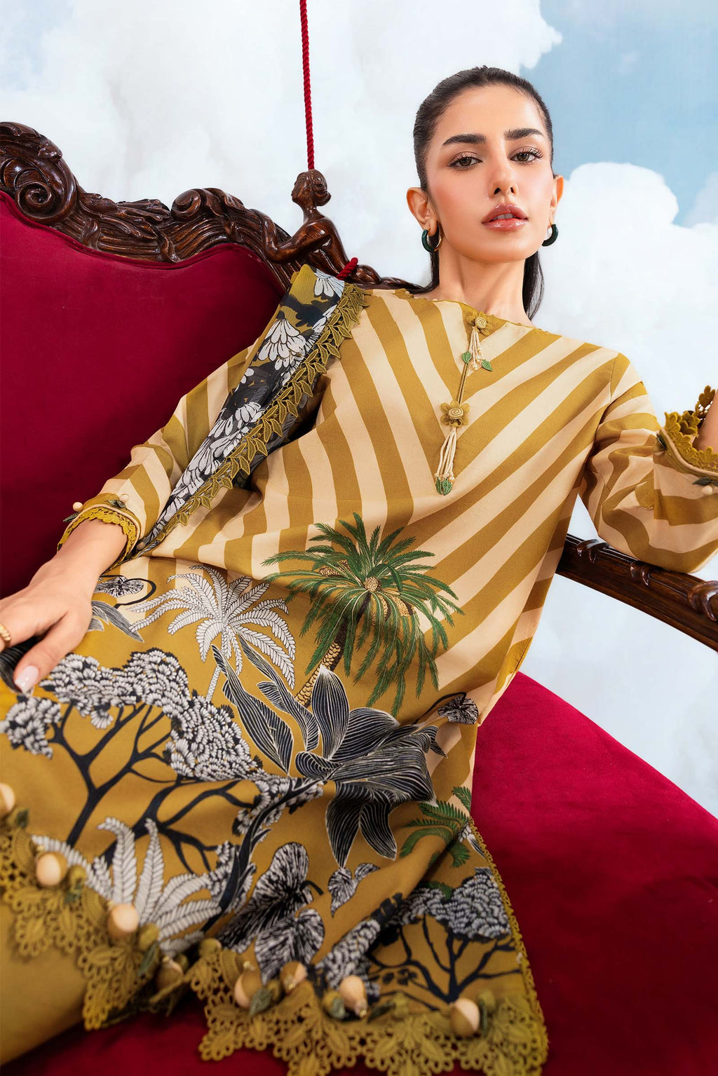 MARIA.B | M.BASICS Dreamscape Lawn Unstitched - 8A - Aarzu