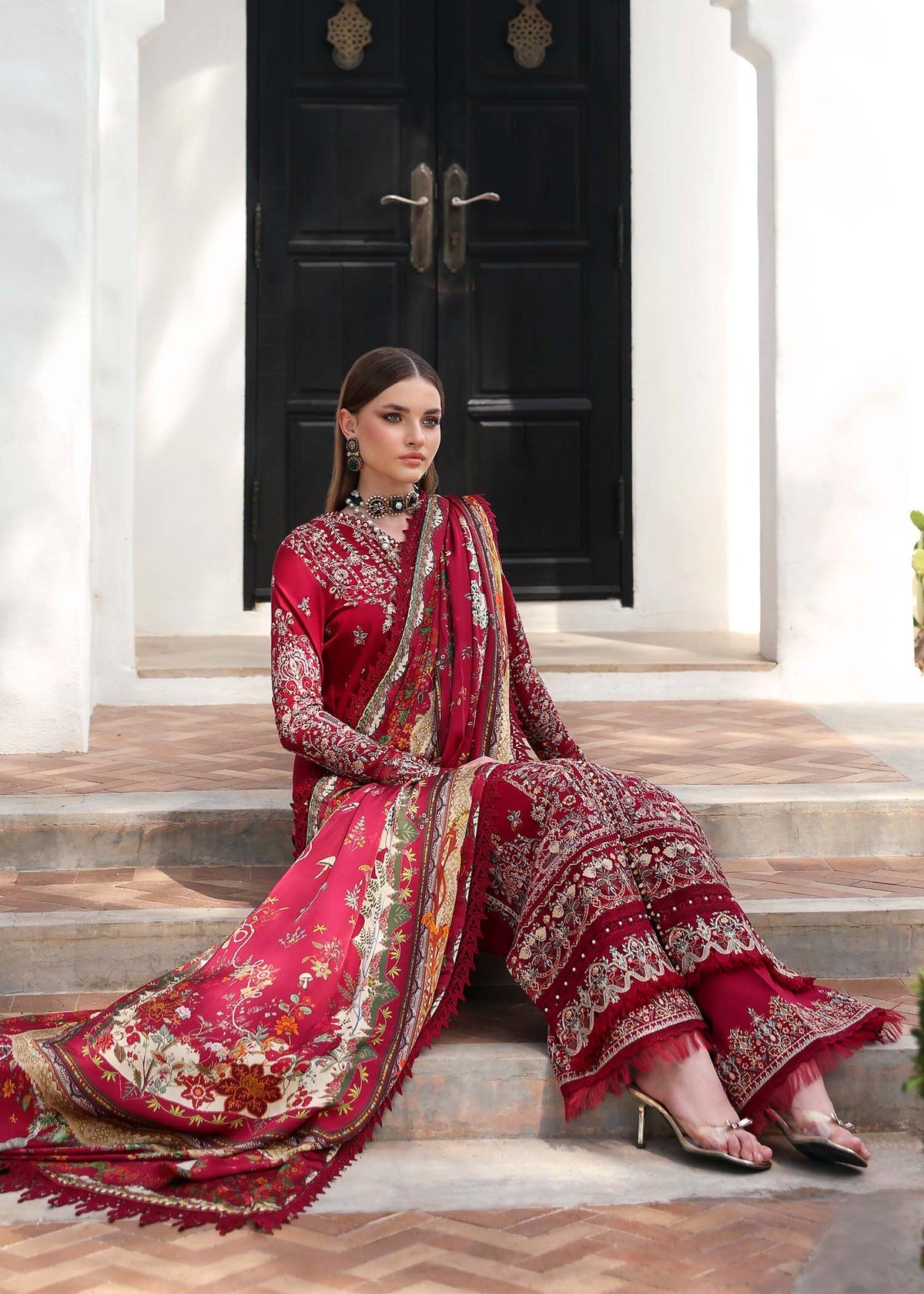 KANWAL MALIK : Elysia Luxury Lawn 2025 Unstitched - Marina