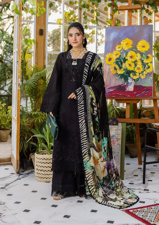 ELAF | E.Craft Luxury Chikankari Lawn 2025 - 2A Queen of Dusk