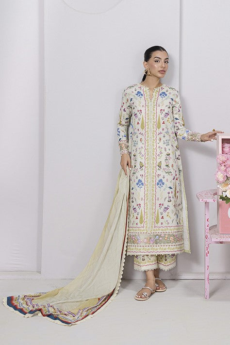QALAMKAR | QPrints Embroidered Lawn 2025 Unstitched - Hazel
