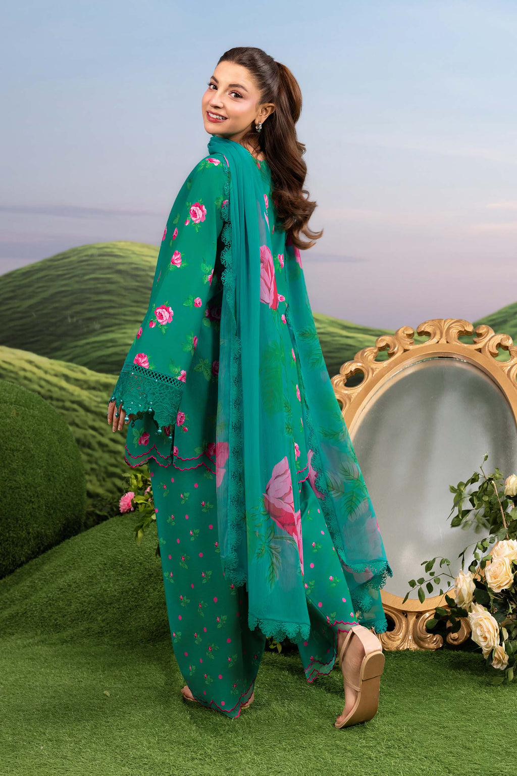 MARIA.B | M.BASICS Dreamscape Lawn Unstitched - 9A - Aarzu