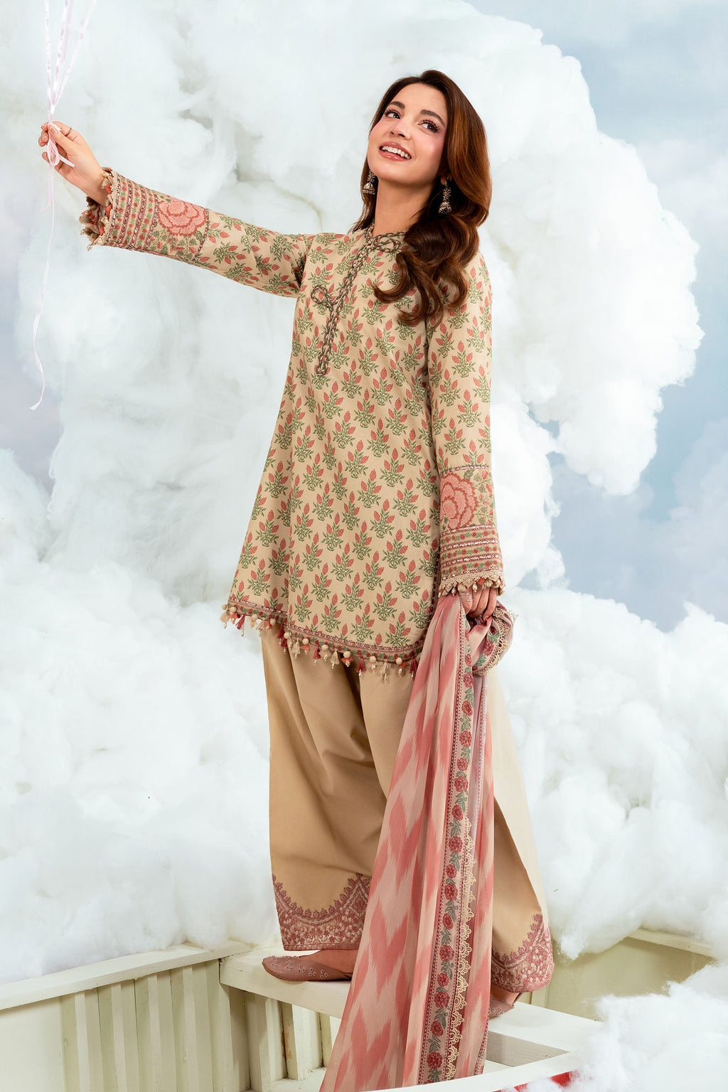 MARIA.B | M.BASICS Dreamscape Lawn Unstitched - 12A - Aarzu