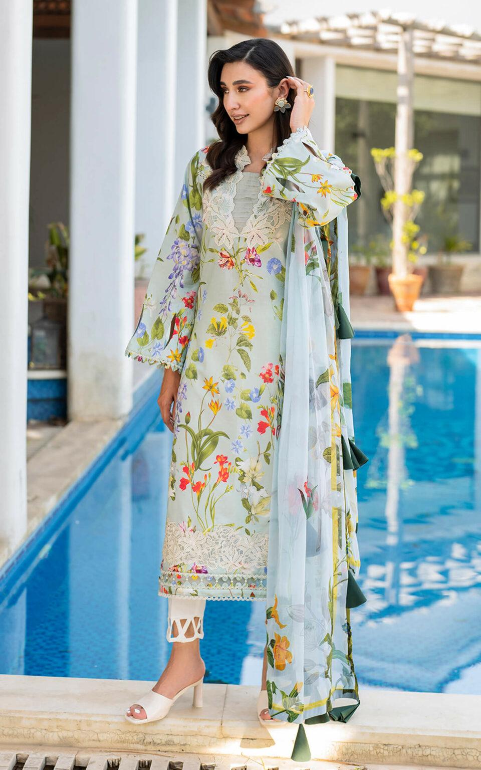 Asifa & Nabeel | Meraki Summer'24 Lawn | Suroor MK-04