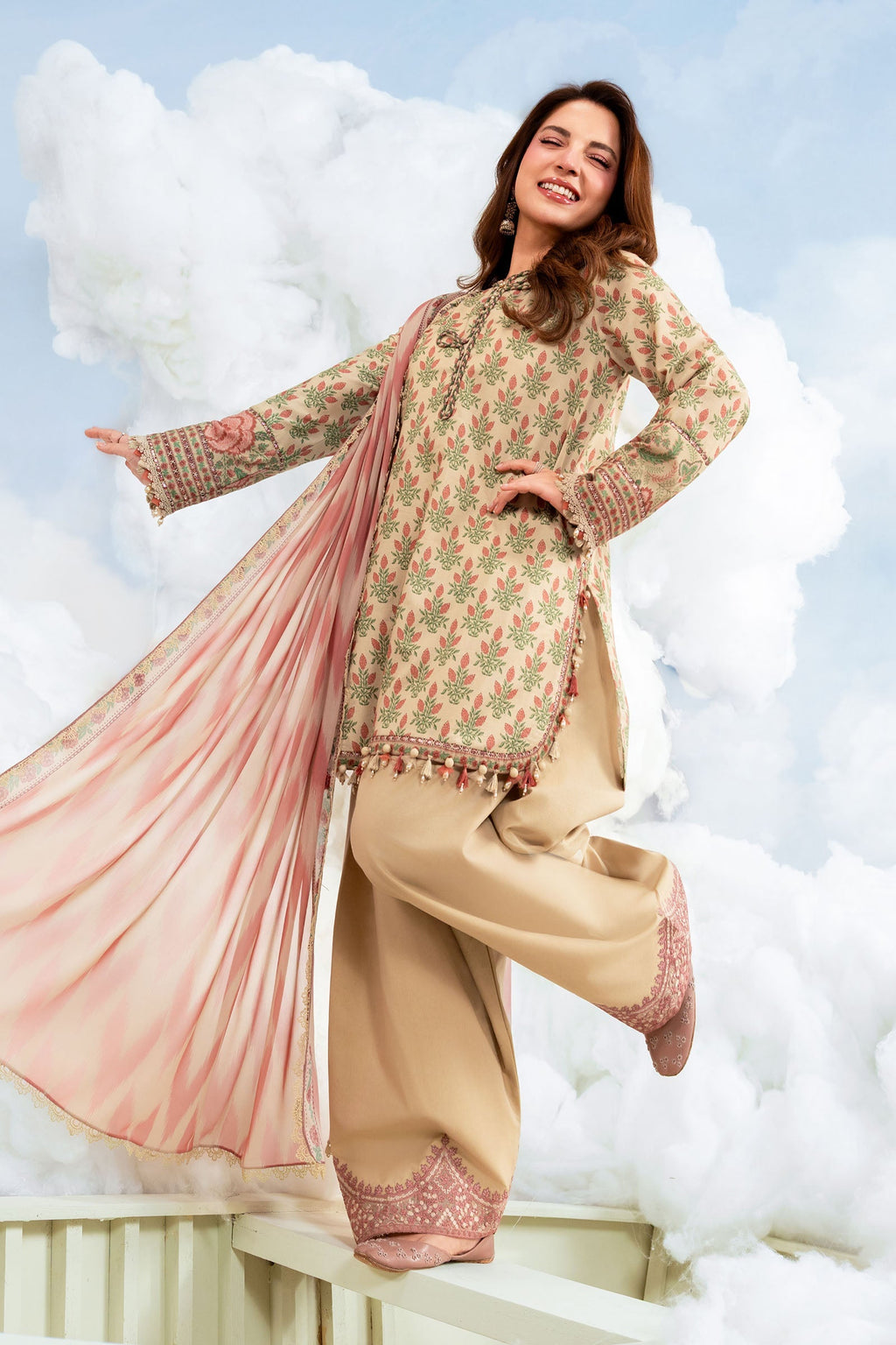 MARIA.B | M.BASICS Dreamscape Lawn Unstitched - 12A - Aarzu