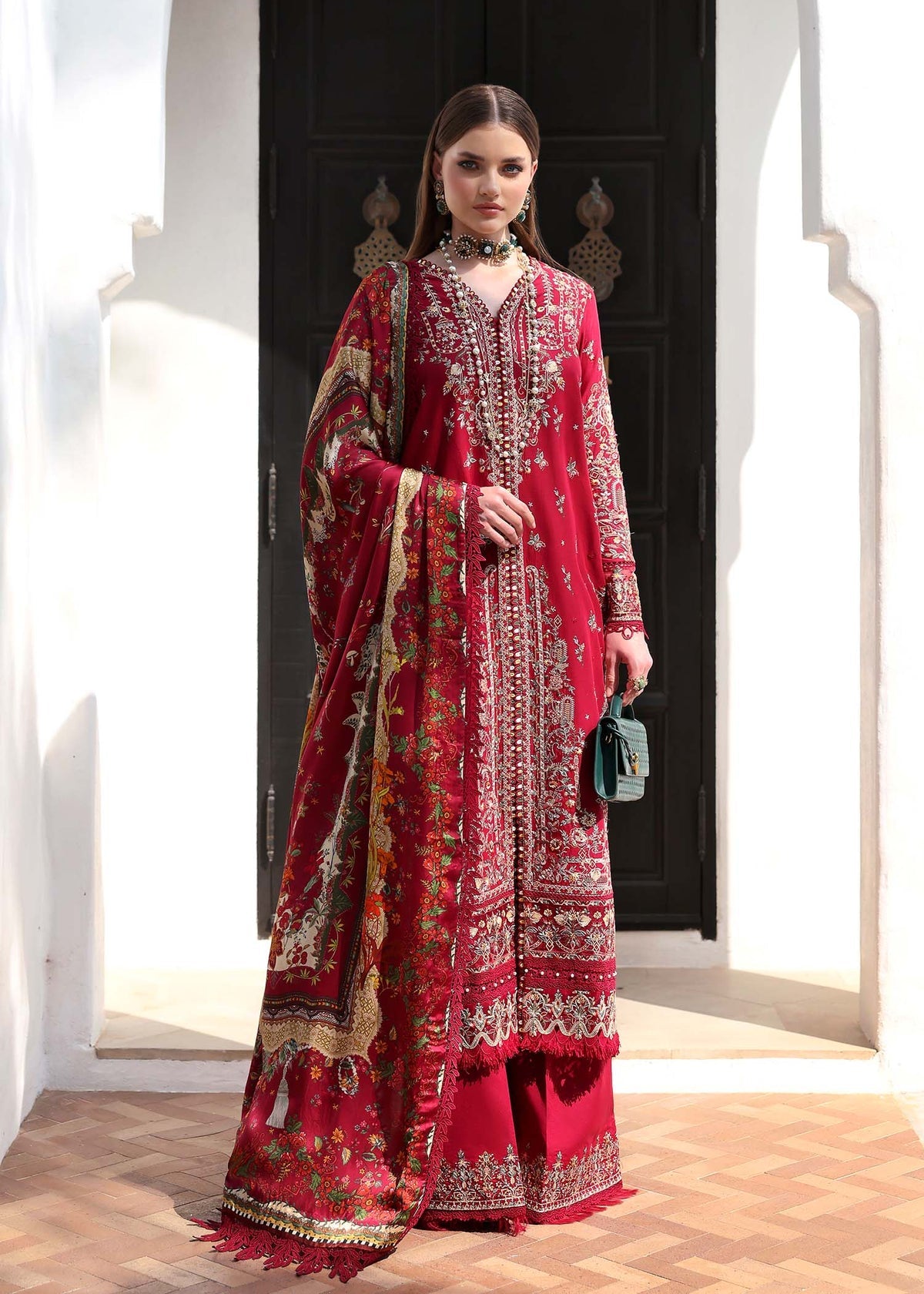 KANWAL MALIK : Elysia Luxury Lawn 2025 Unstitched - Marina