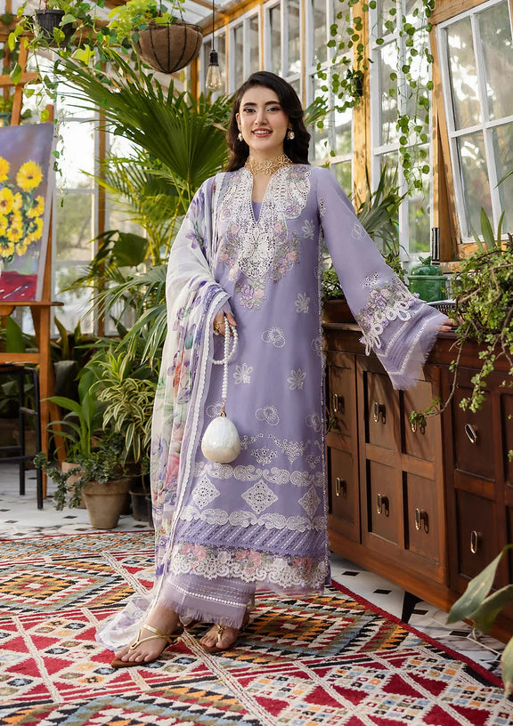 ELAF | E.Craft Luxury Chikankari Lawn 2025 - 5A Lavender love