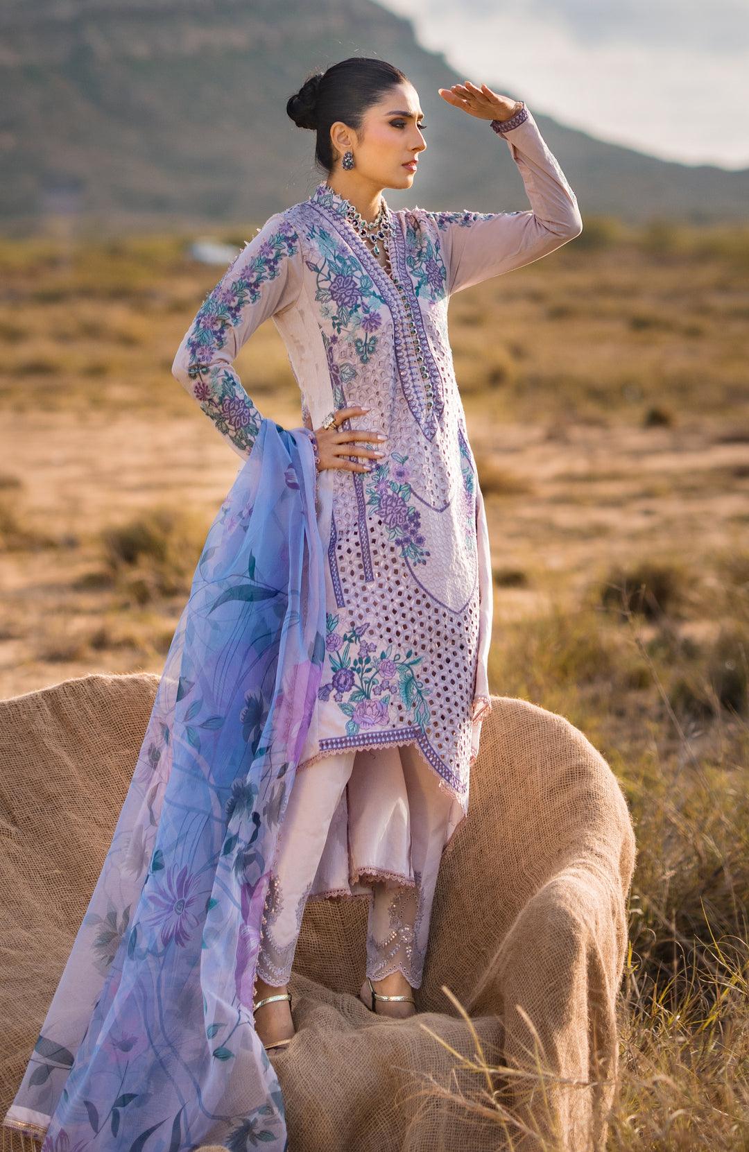 Mahiymaan | Luxury Lawn | Lavender Mist | Aarzu