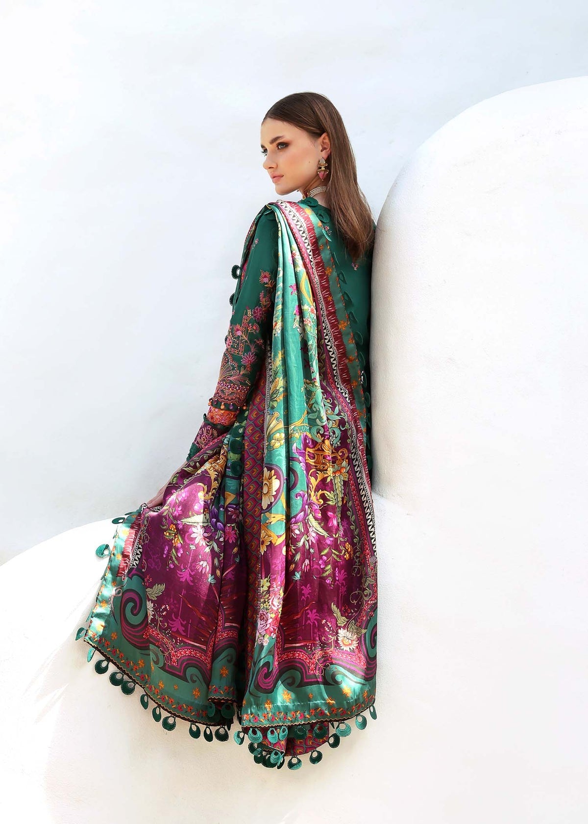 KANWAL MALIK : Elysia Luxury Lawn 2025 Unstitched - Sierra