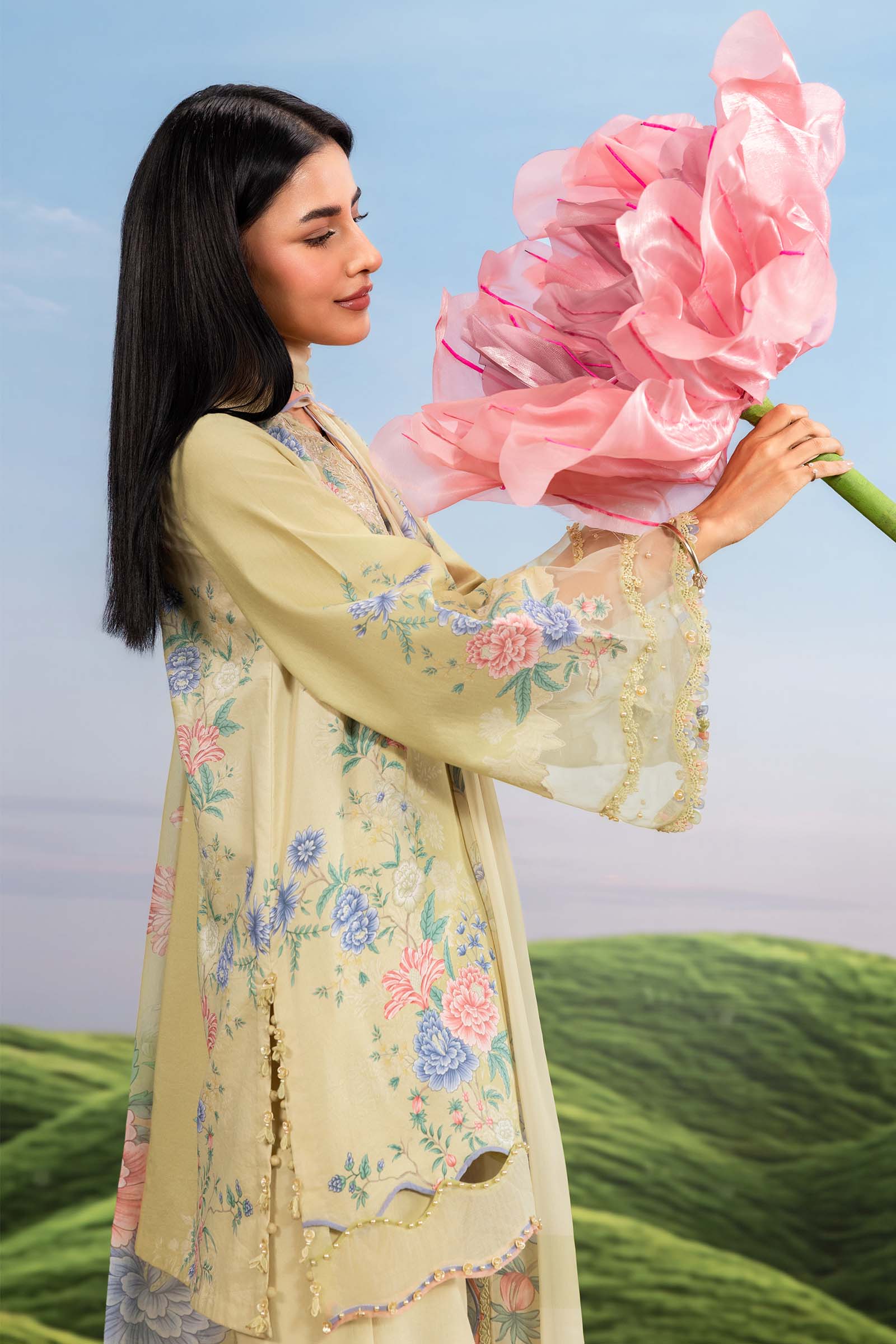 MARIA.B | M.BASICS Dreamscape Lawn Unstitched - 11A - Aarzu