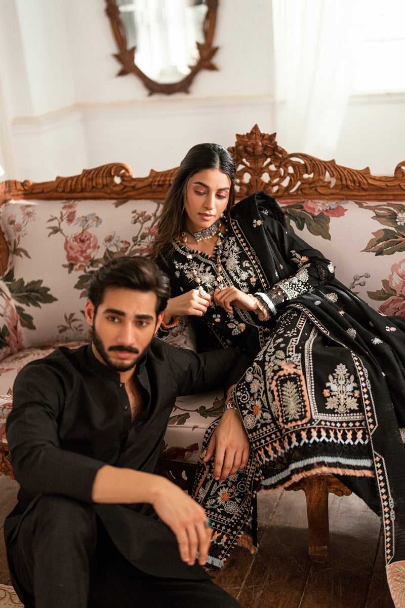 QALAMKAR | Luxury Lawn Eid Edit 2025 - Misha - SB-03 Unstitched