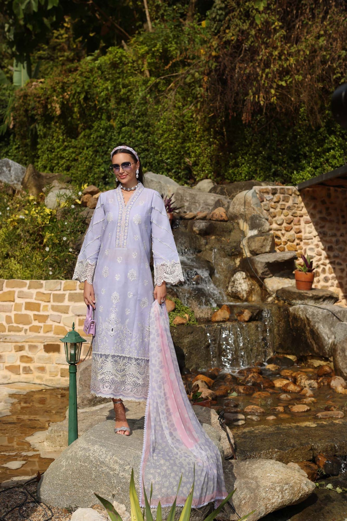 NOOR by Sadia Asad : Luxe Chikankaari 2025-D3-A Unstitched Lawn