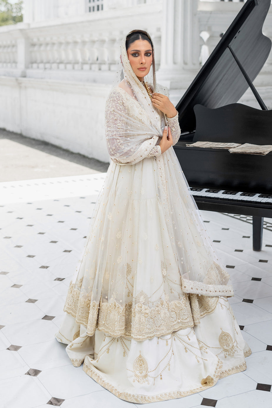 ERUM KHAN | JAHAN IV | Wedding Unstitched 2025 | Snow Pearl