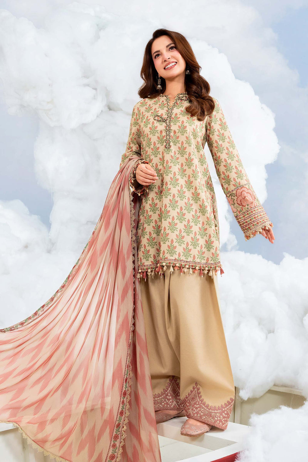MARIA.B | M.BASICS Dreamscape Lawn Unstitched - 12A - Aarzu