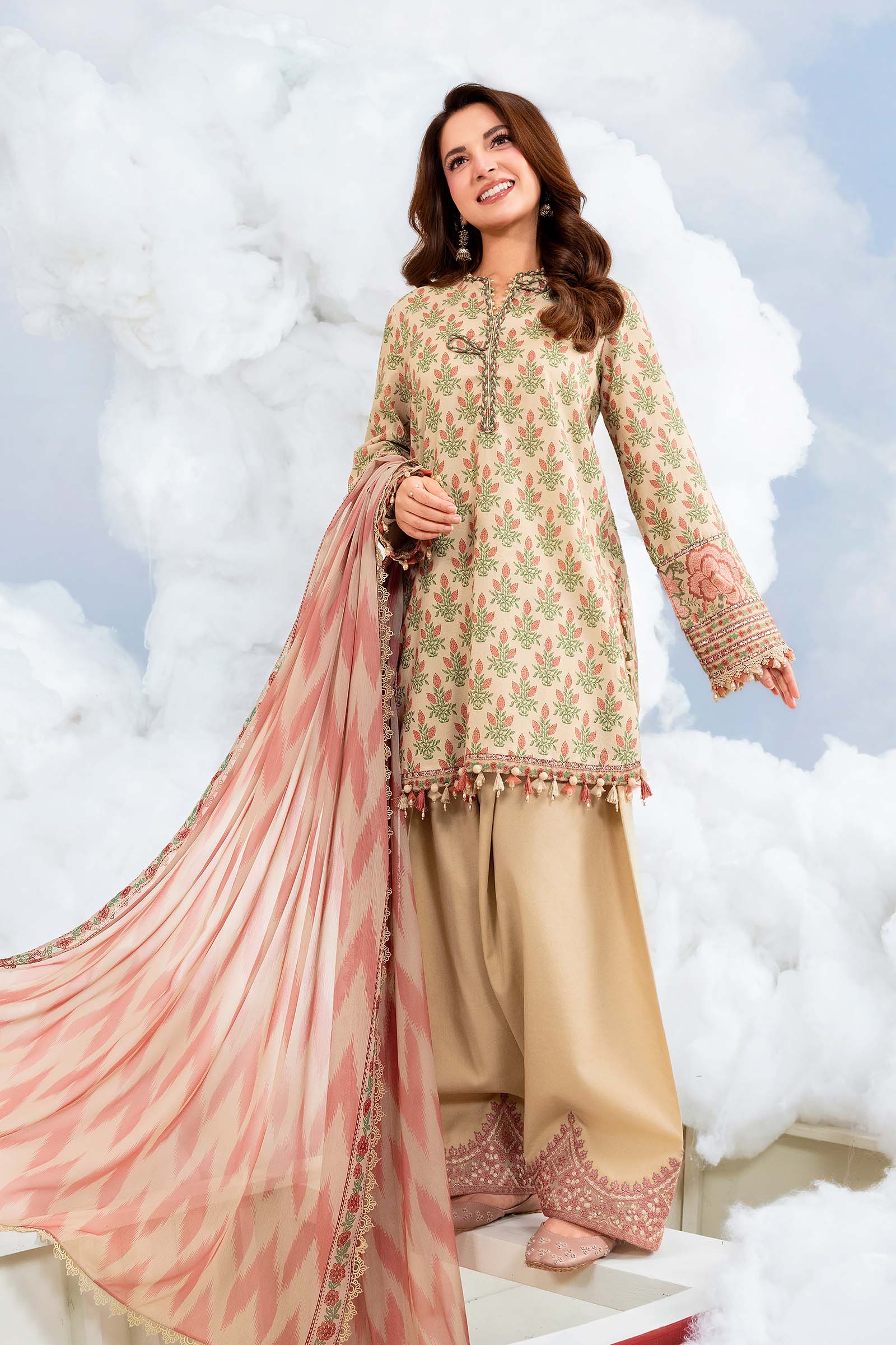 MARIA.B | M.BASICS Dreamscape Lawn Unstitched - 12A - Aarzu