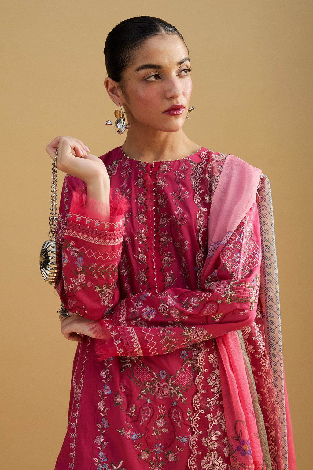 ZARA SHAHJAHAN | Satori Luxury Lawn 2025 - Hikari-7A Unstitched - Aarzu