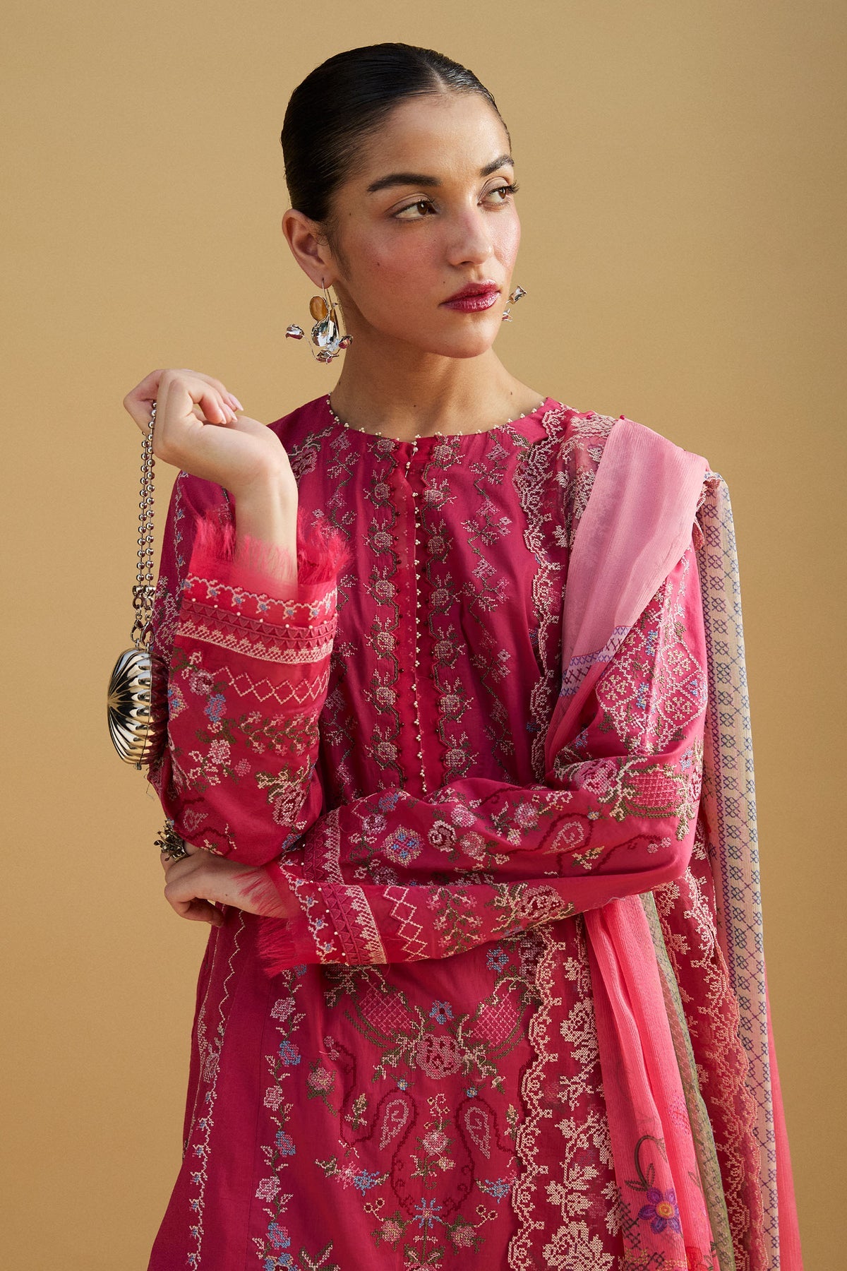 ZARA SHAHJAHAN | Satori Luxury Lawn 2025 - Hikari-7A Unstitched - Aarzu