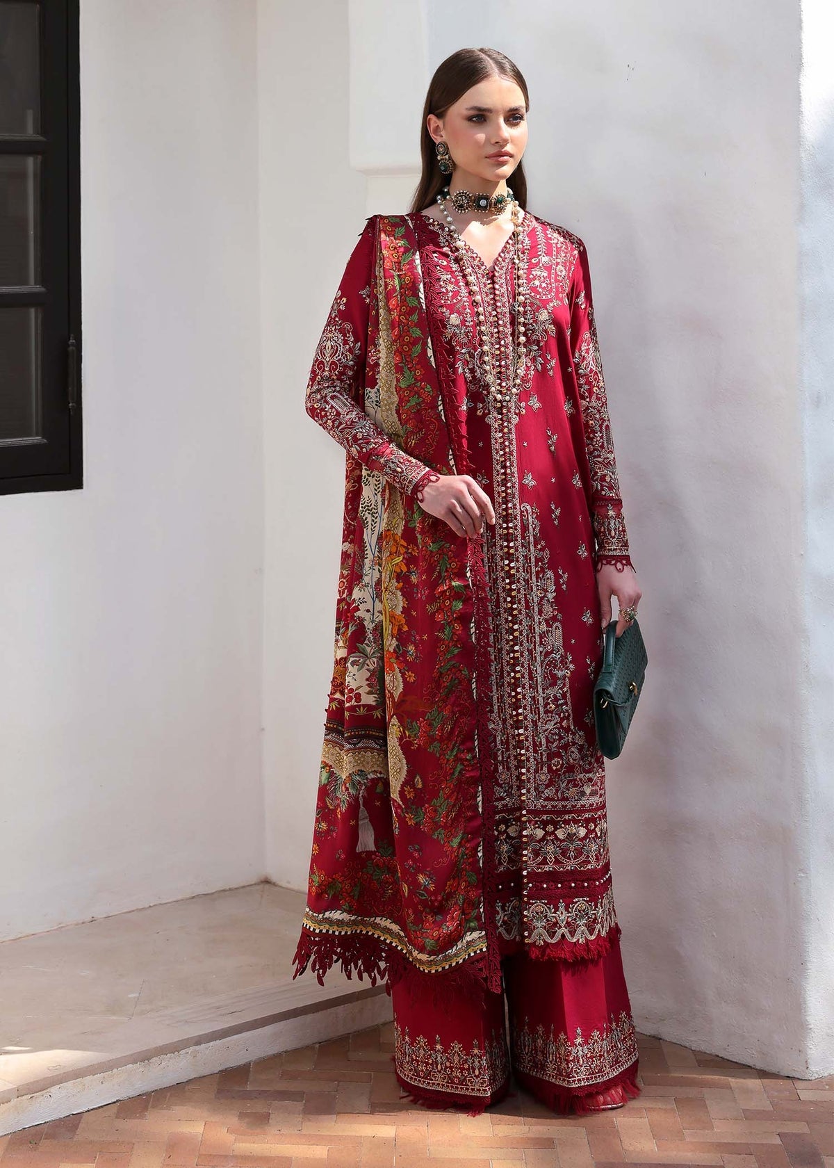 KANWAL MALIK : Elysia Luxury Lawn 2025 Unstitched - Marina