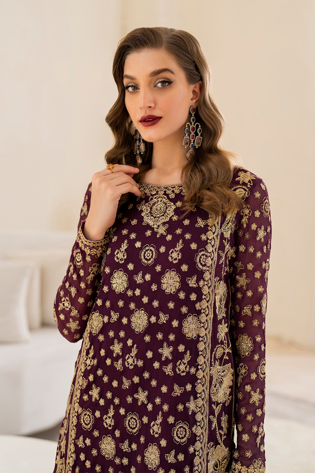 IZNIK | Chinon Chiffon '24 | CC-42 Embroidered Chiffon Unstitched