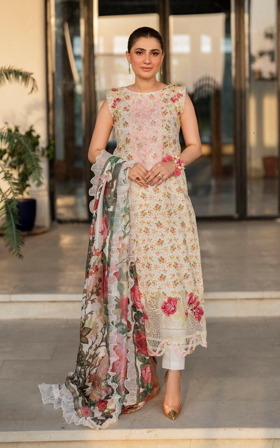 Asifa & Nabeel | Meraki Summer'24 Lawn | Gulnar MK-15 Unstitched