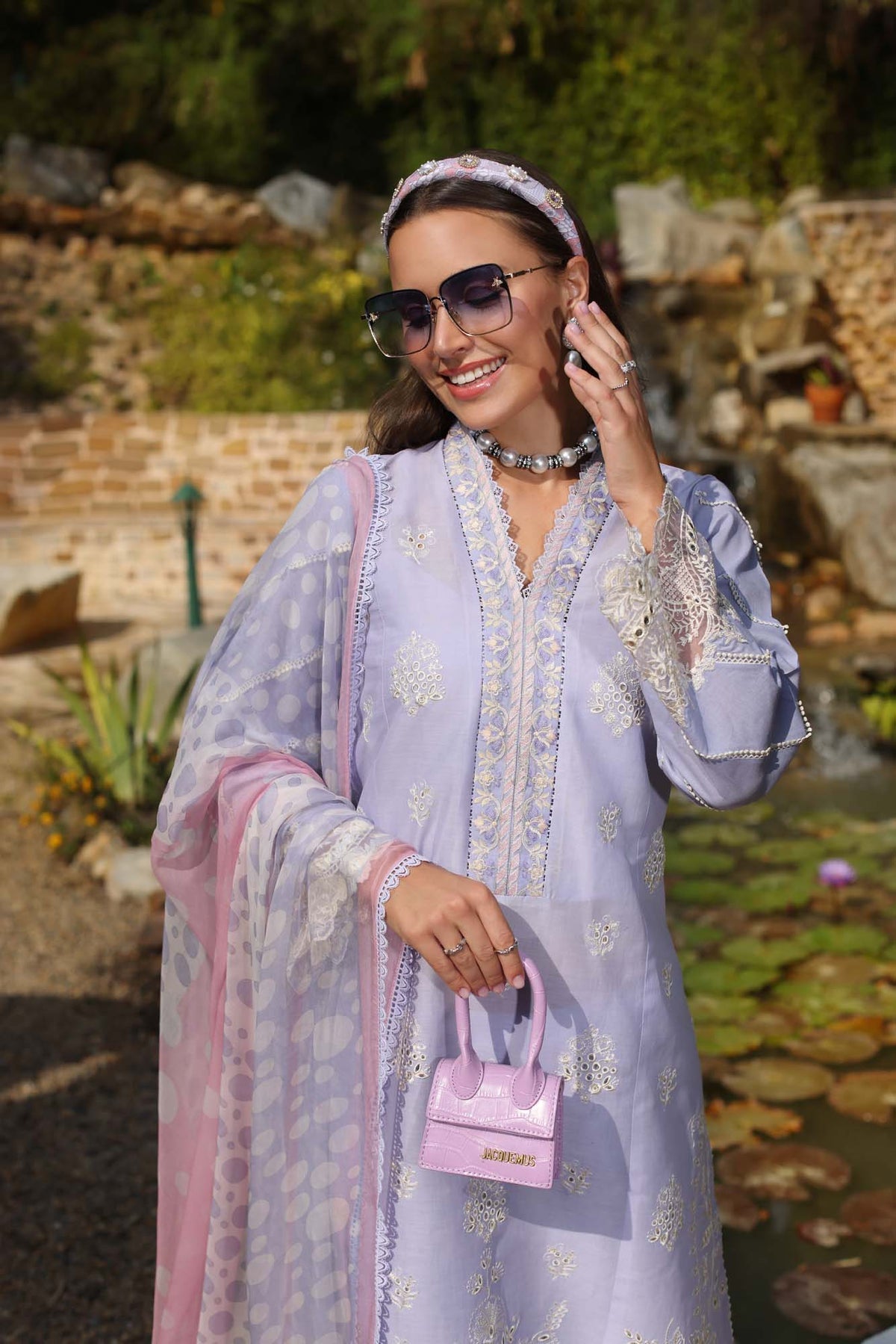 NOOR by Sadia Asad : Luxe Chikankaari 2025-D3-A Unstitched Lawn