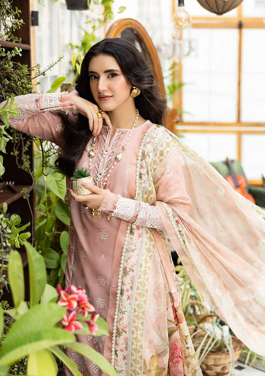 ELAF | E.Craft Luxury Chikankari Lawn 2025 - 1A Forever blush