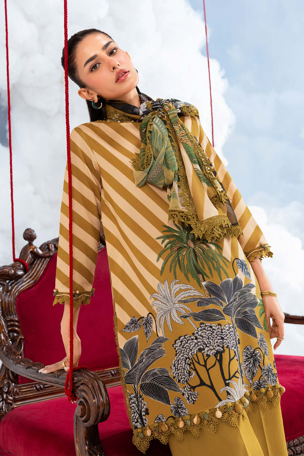 MARIA.B | M.BASICS Dreamscape Lawn Unstitched - 8A - Aarzu