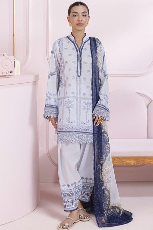QALAMKAR | QPrints Embroidered Lawn 2025 Unstitched - Sage