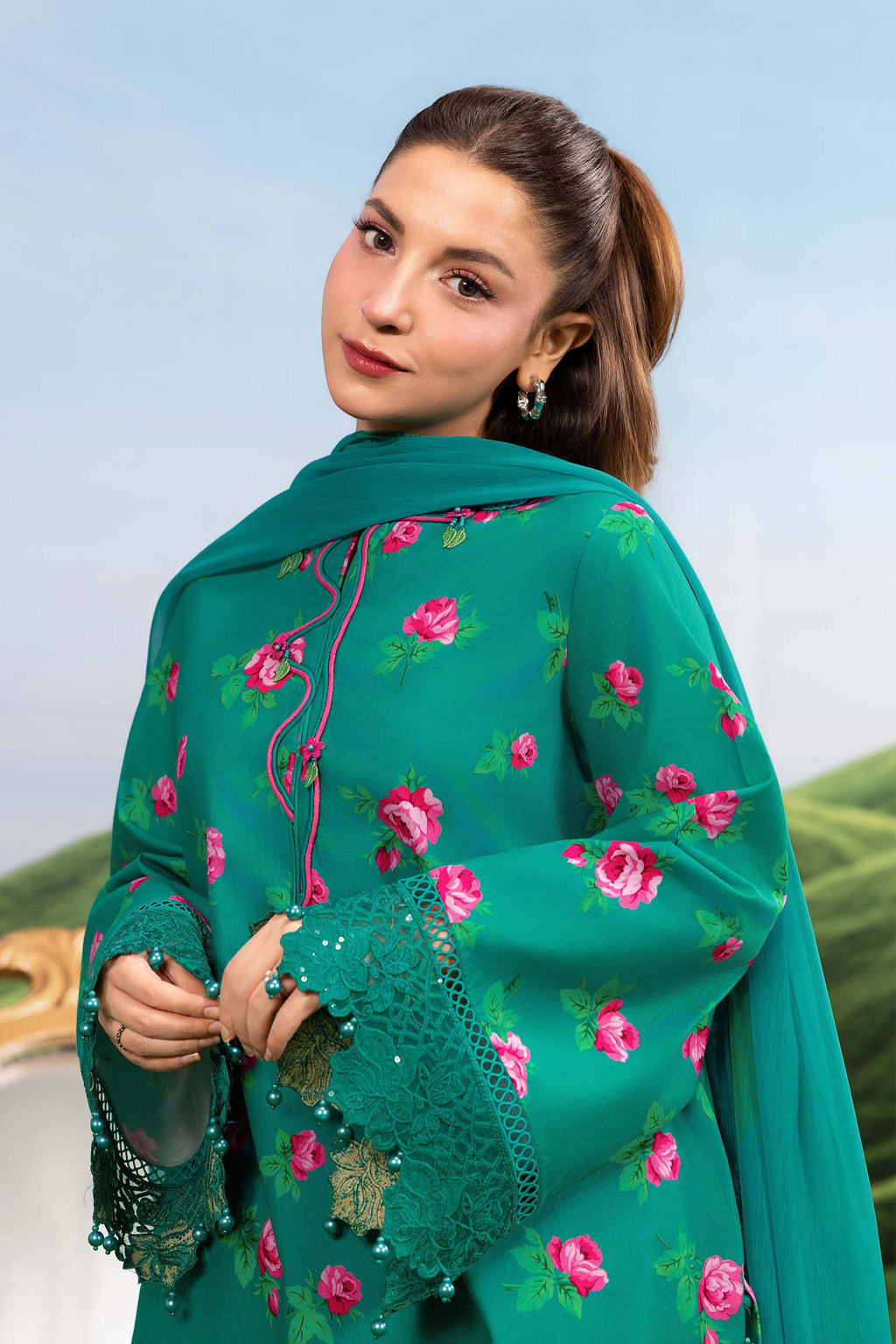 MARIA.B | M.BASICS Dreamscape Lawn Unstitched - 9A - Aarzu